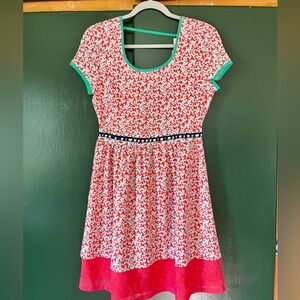 Esley Dress Size S Coral and Teal